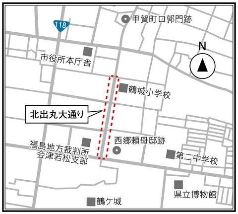 甲賀町通の場所の地図