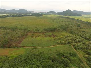 西側の山上から望んだ赤井谷地