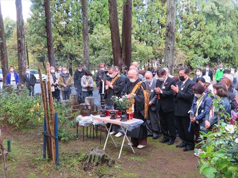 金谷山会津墓地(新潟県上越市)への墓参