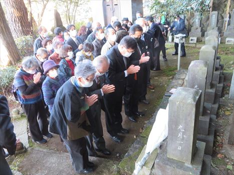 佐藤銀十郎、塚越富五郎のお墓(群馬県高崎市)を墓参