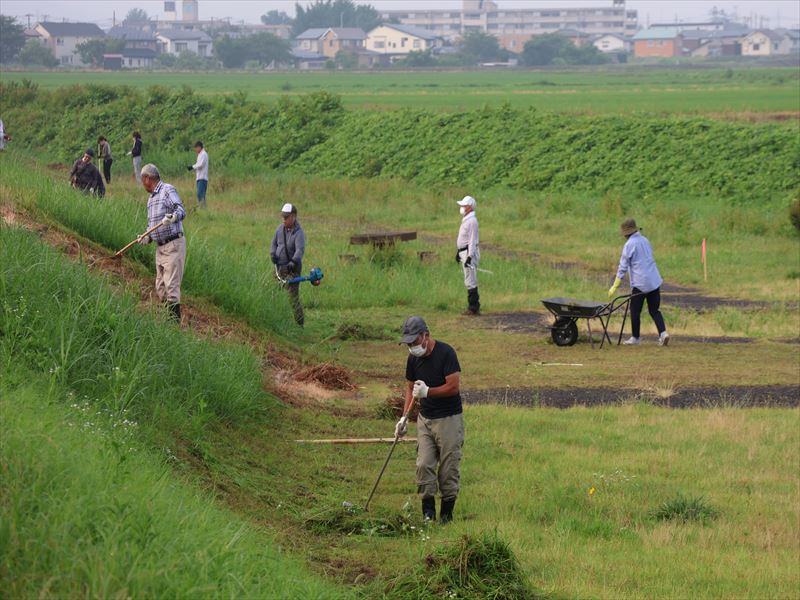 河川の清掃の写真