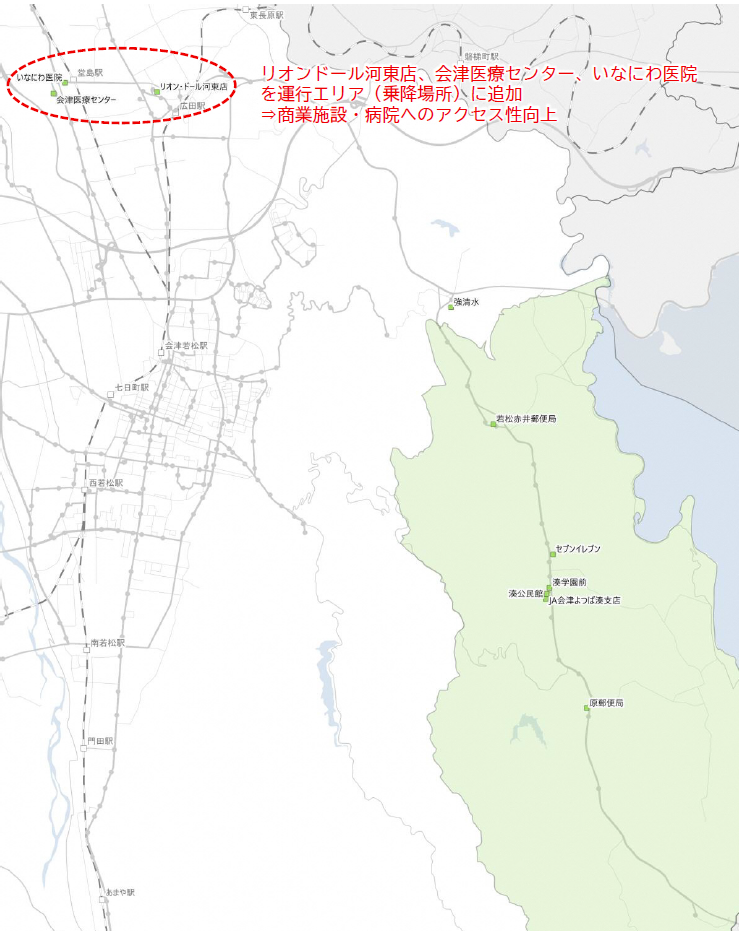 みなとバスエリア拡大後地図