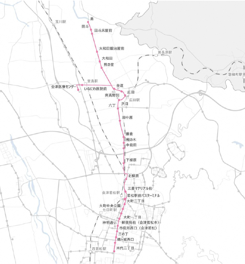 米代-河東線地図