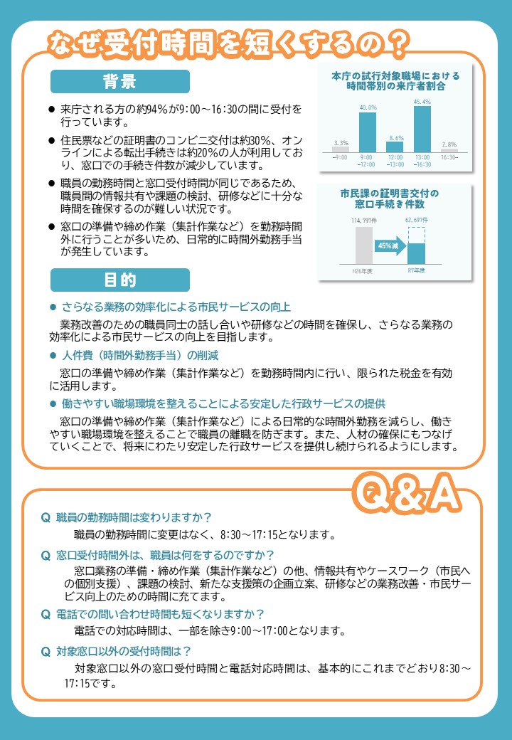 窓口短縮試行リーフレット【裏】